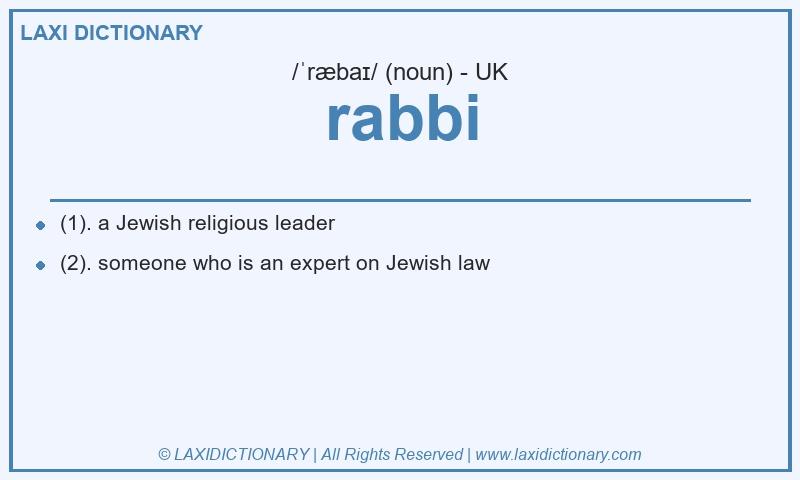 Definition rabbi in British English