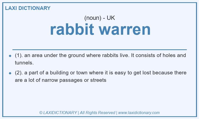 Definition rabbit warren in British English