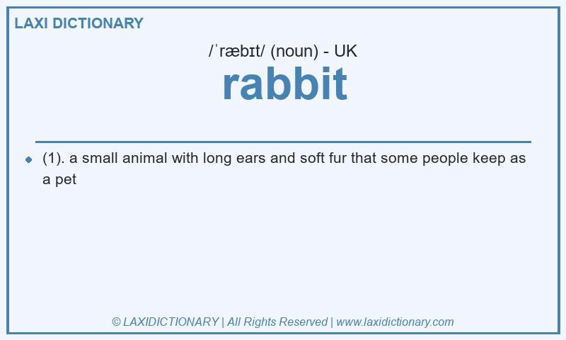 Definition rabbit in British English