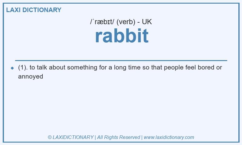 Definition rabbit in British English