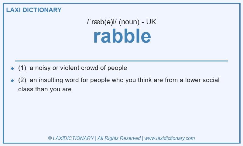 Definition rabble in British English