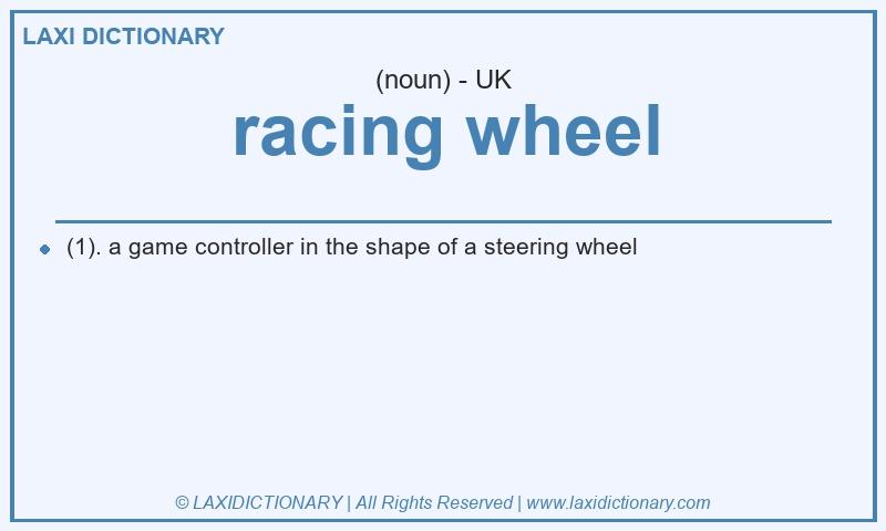 Definition racing wheel in British English