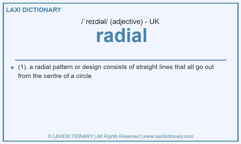 Definition radial in British English