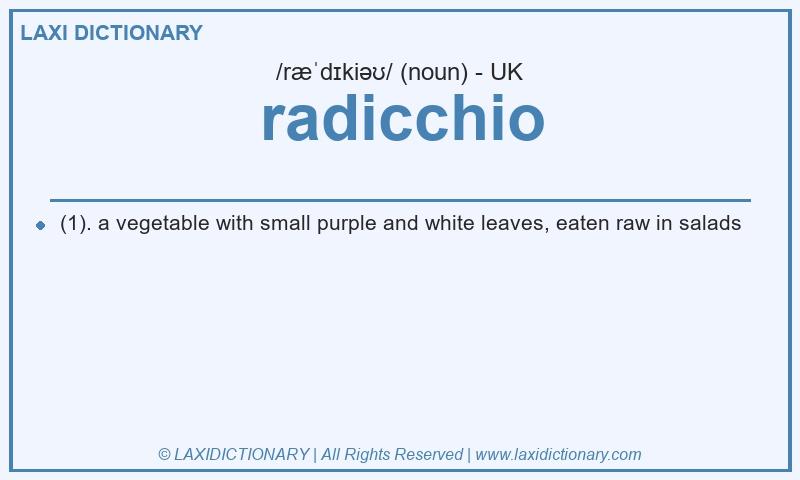 Definition radicchio in British English