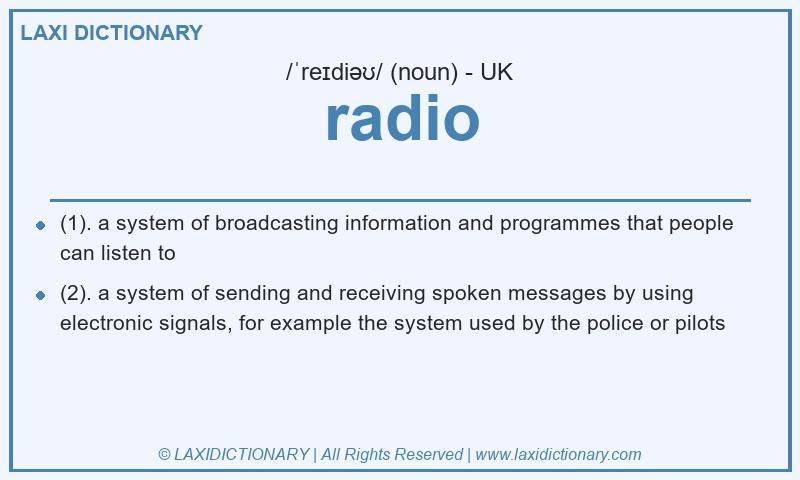 Definition radio in British English