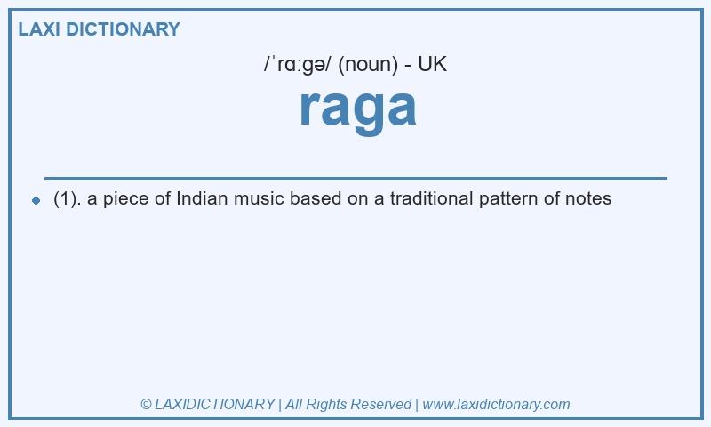 Definition raga in British English