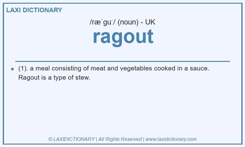 Definition ragout in British English