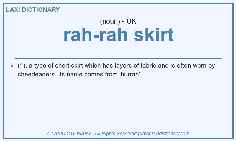Definition rah-rah skirt in British English