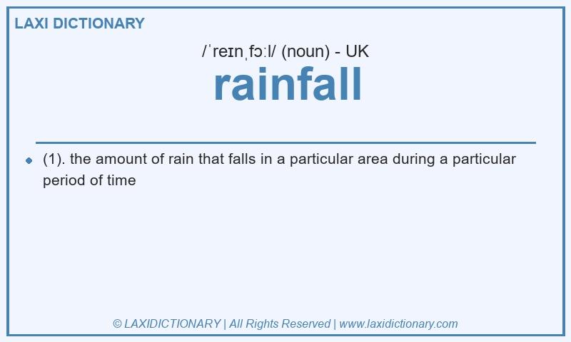 Definition rainfall in British English