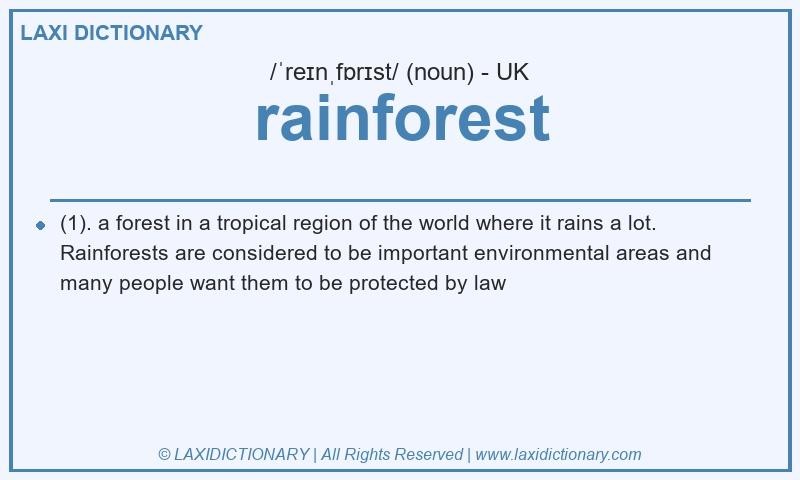 Definition rainforest in British English