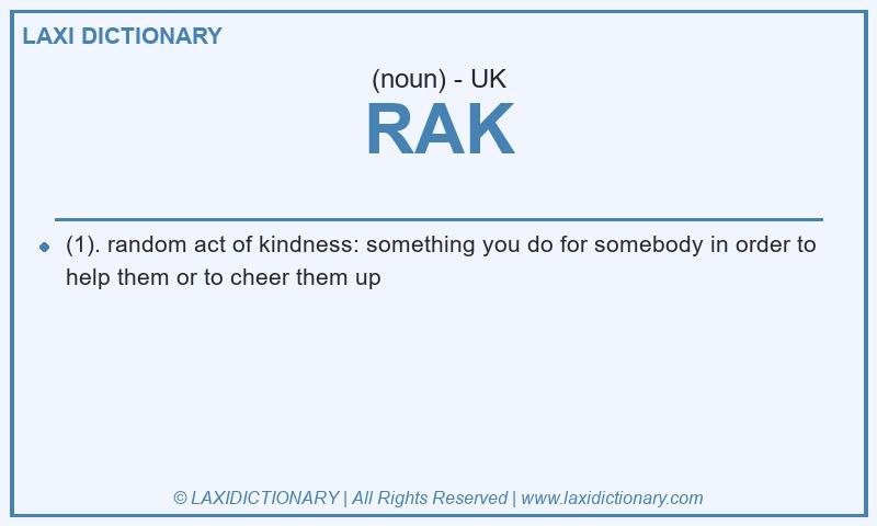 Definition RAK in British English