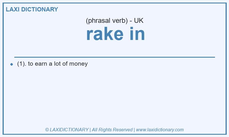 Definition rake in in British English