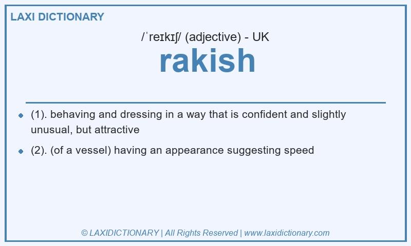 Definition rakish in British English