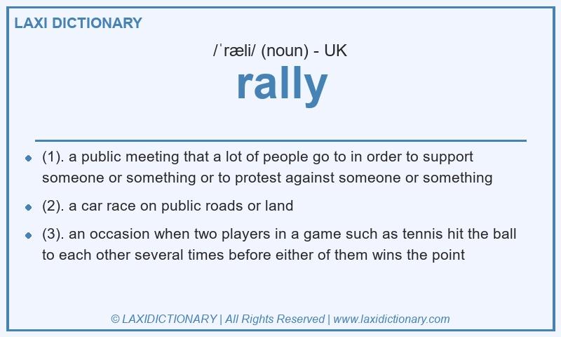 Definition rally in British English