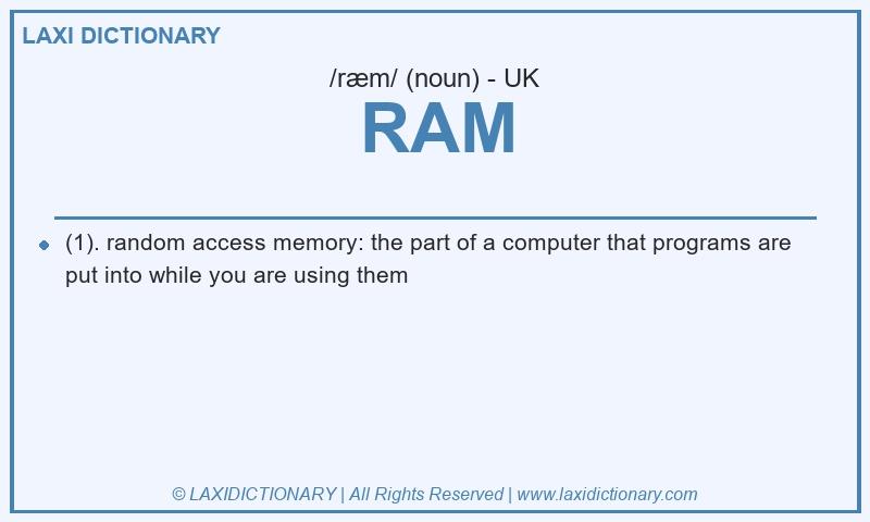 Definition RAM in British English