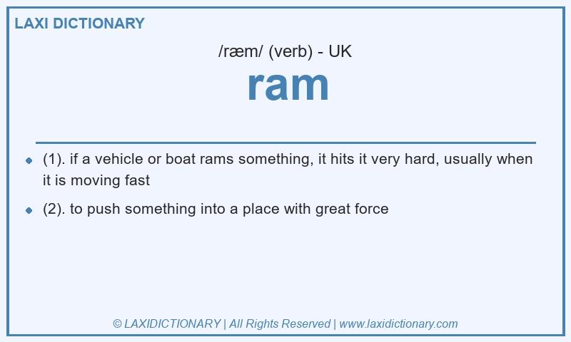 Definition ram in British English