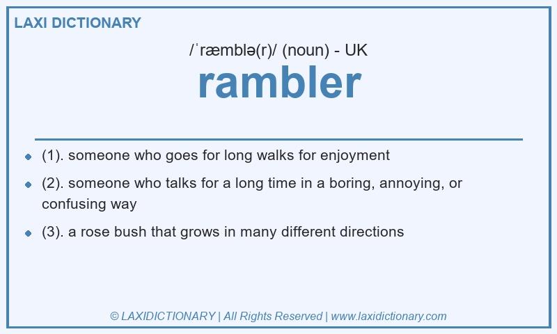Definition rambler in British English