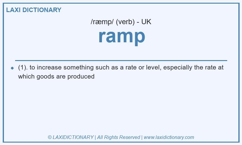 Definition ramp in British English