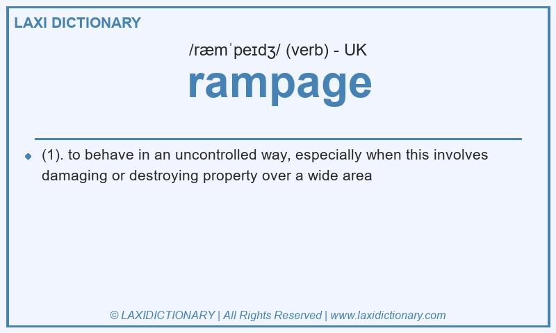 Definition rampage in British English