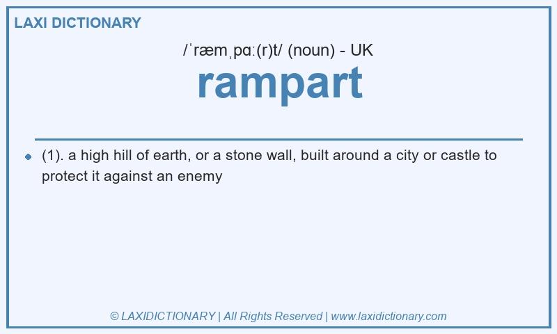Definition rampart in British English