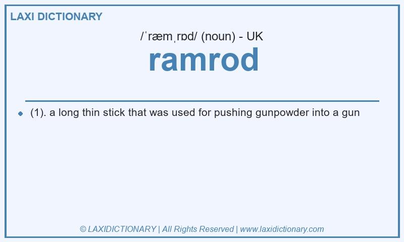 Definition ramrod in British English