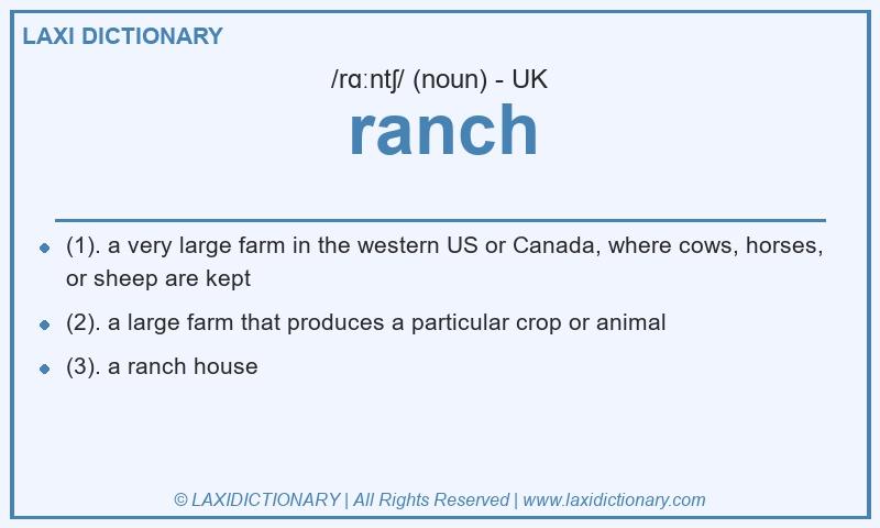 Definition ranch in British English