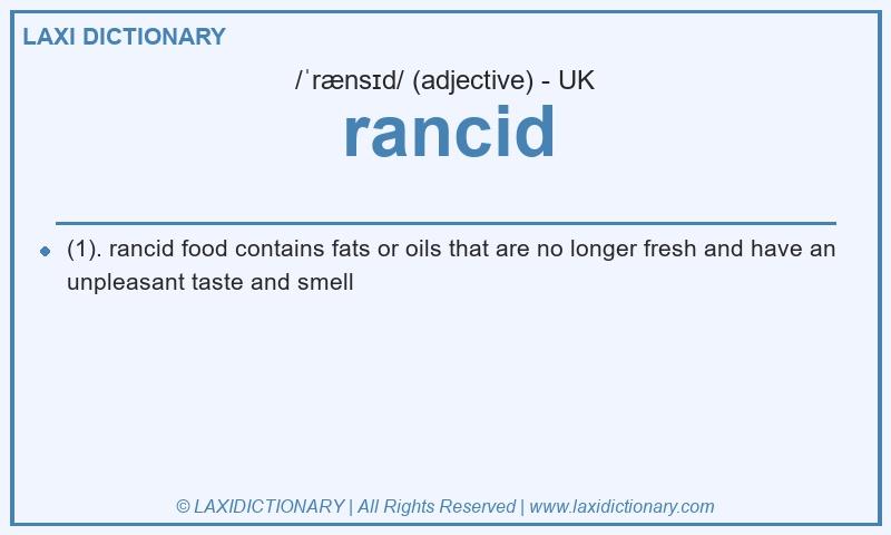 Definition rancid in British English