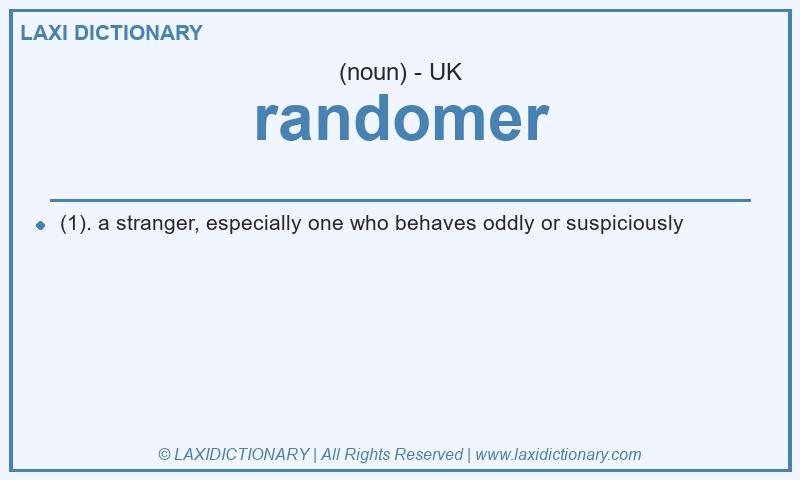 Definition randomer in British English