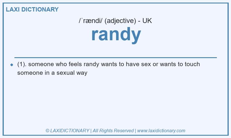 Definition randy in British English