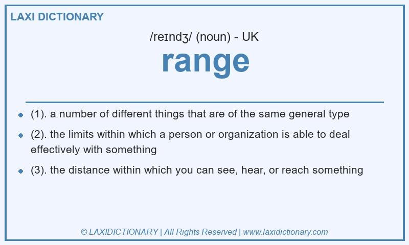 Definition range in British English