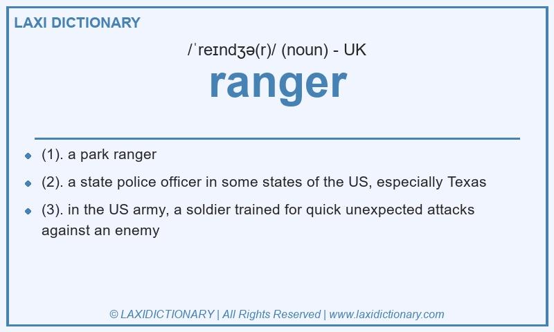 Definition ranger in British English