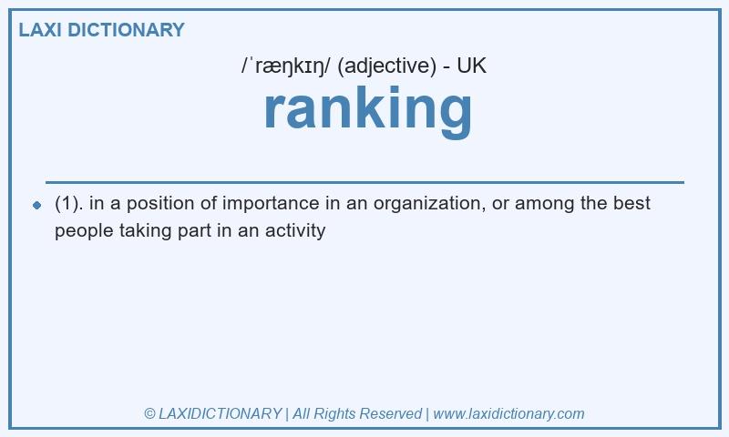 Definition ranking in British English
