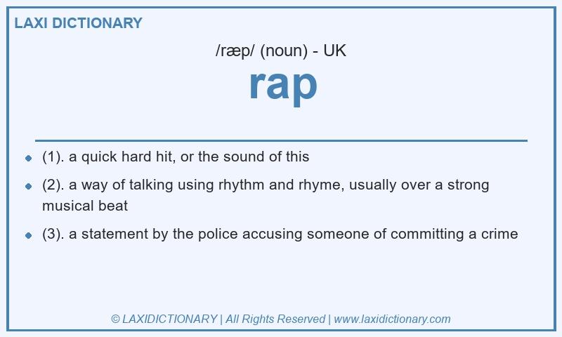 Definition rap in British English