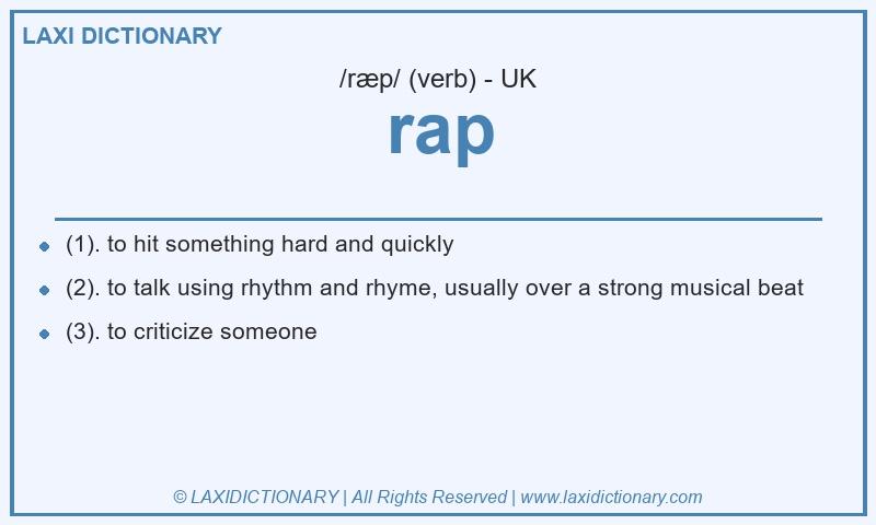 Definition rap in British English
