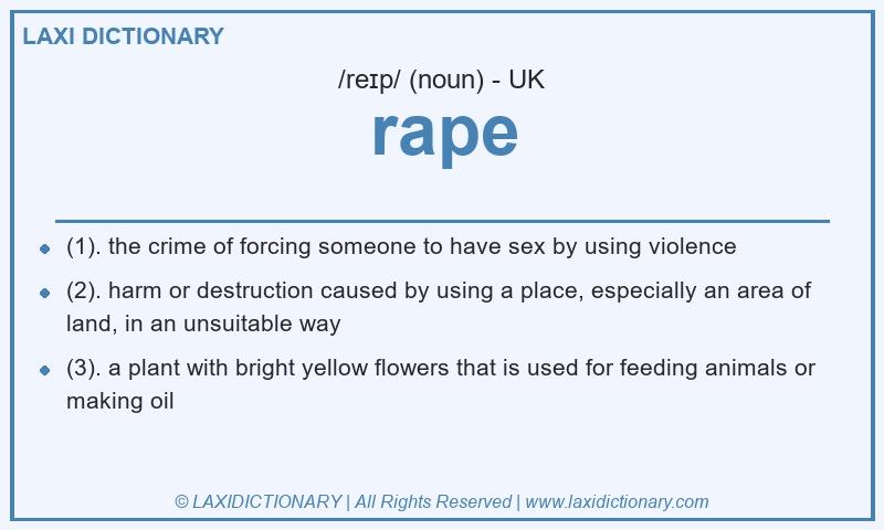 Definition rape in British English