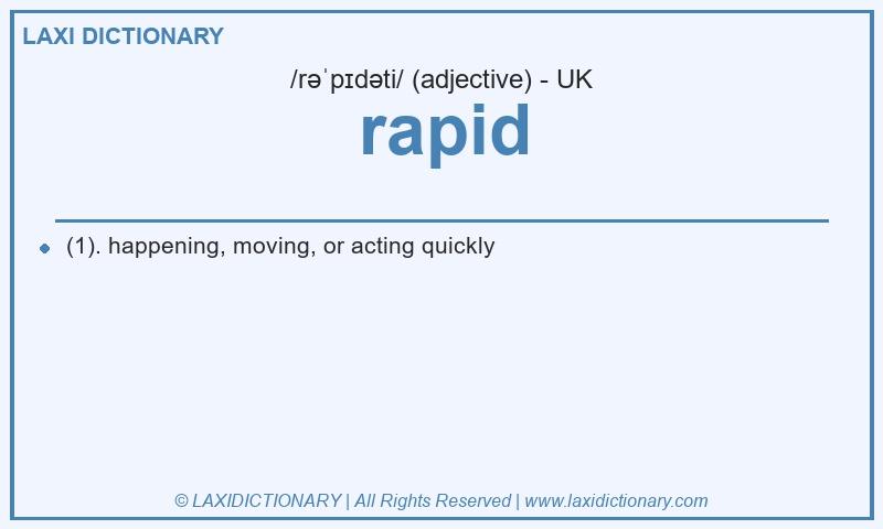 Definition rapid in British English