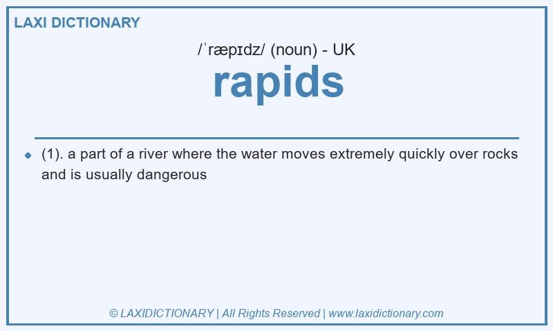 Definition rapids in British English