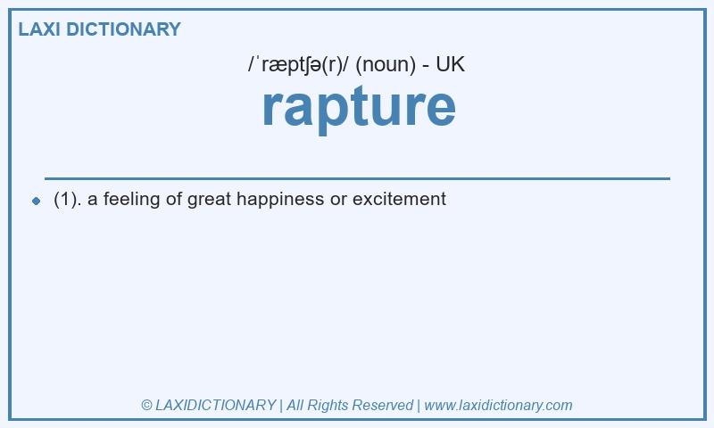Definition rapture in British English