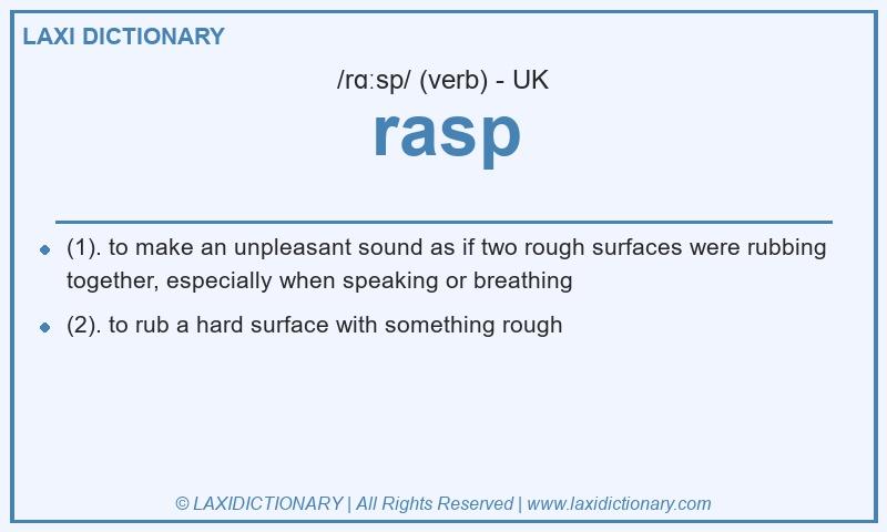 Definition rasp in British English