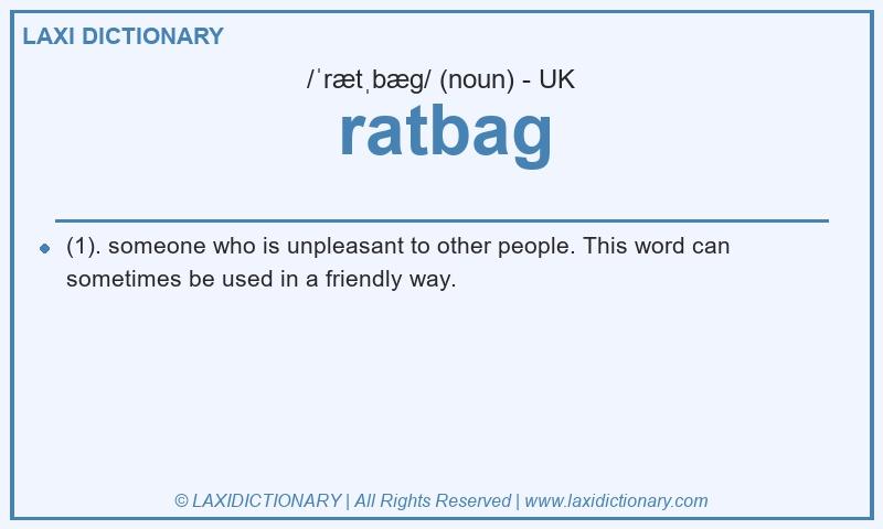 Definition ratbag in British English