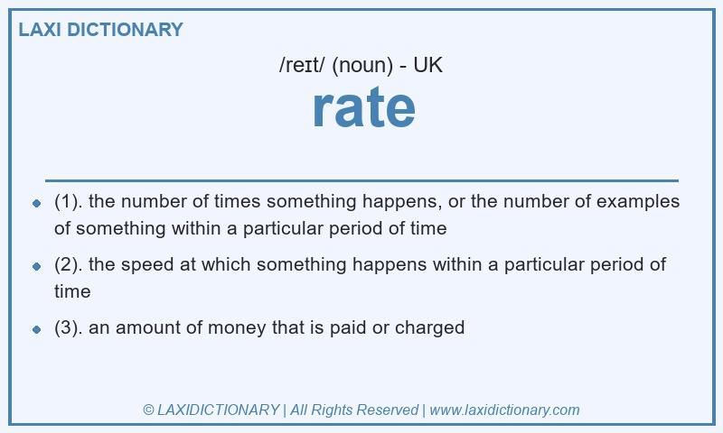 Definition rate in British English