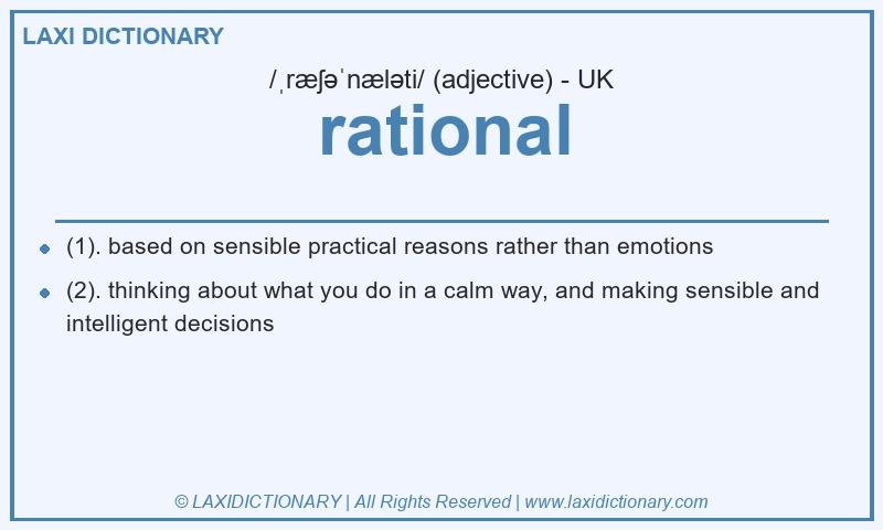 Definition rational in British English