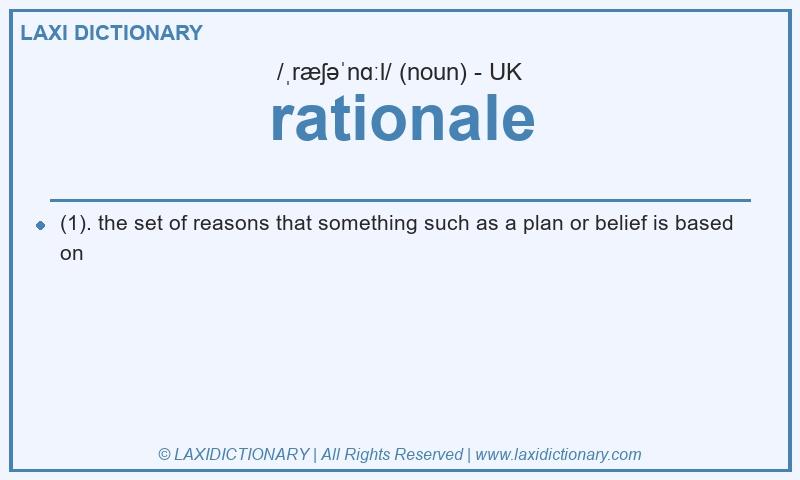 Definition rationale in British English