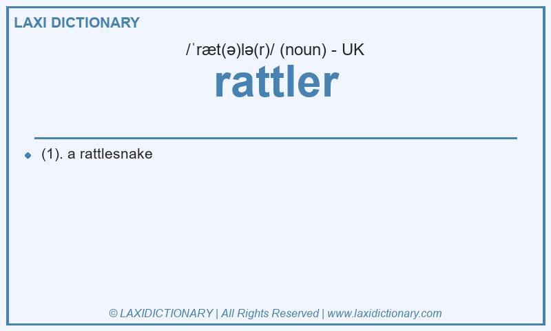 Definition rattler in British English