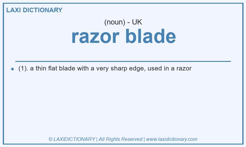 Definition razor blade in British English