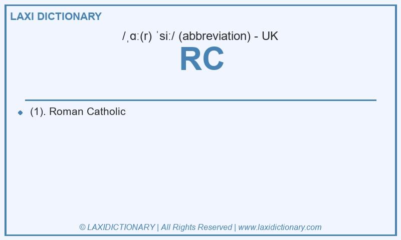 Definition RC in British English