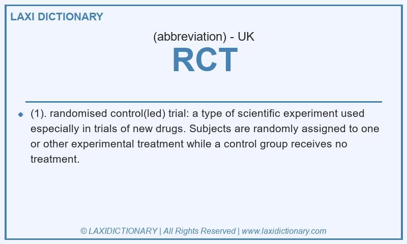 Definition RCT in British English