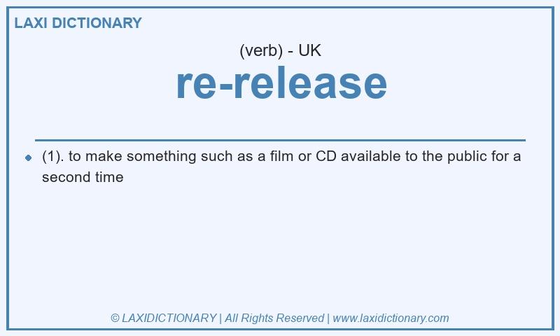 Definition re-release in British English