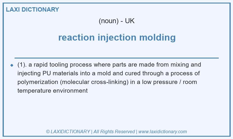 Definition reaction injection molding in British English