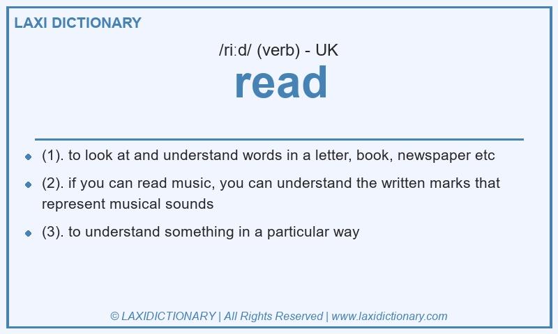 Definition read in British English